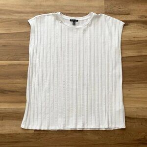 Eileen Fisher Ivory Sleeveless Blouse